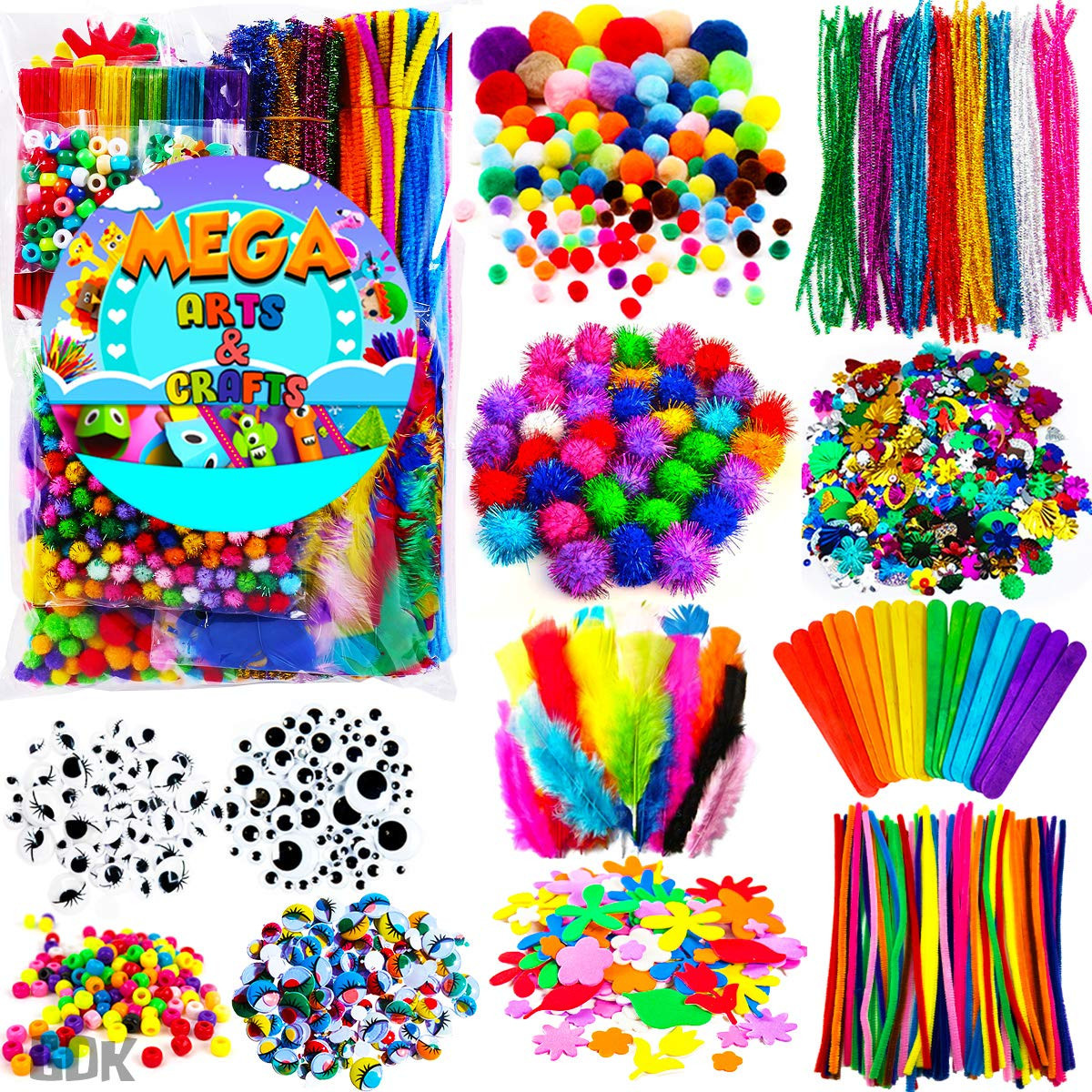 Linder Group Inc Arts and Crafts Supplies Kit for Kids 1170pcs Craft Art Set for Toddlers Ages 4 to 9 School DIY Projects and Creative Activities | Lowe's