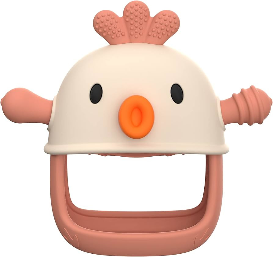 Baby Teething Toy Silicone Teething Mitten for Baby Over 3 Months, Anti-Drop Silicone Baby Teethe... | Amazon (US)