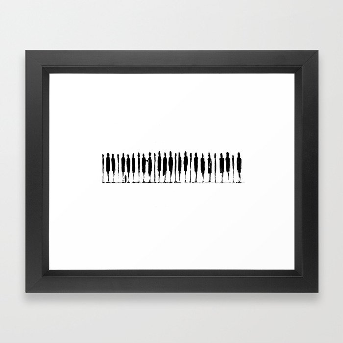 Piano Men, Medium Framed Art Print | Society6