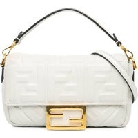 Womens Preloved Mini Zucca Embossed Leather Baguette Satchel - White - One Size | NastyGal UK