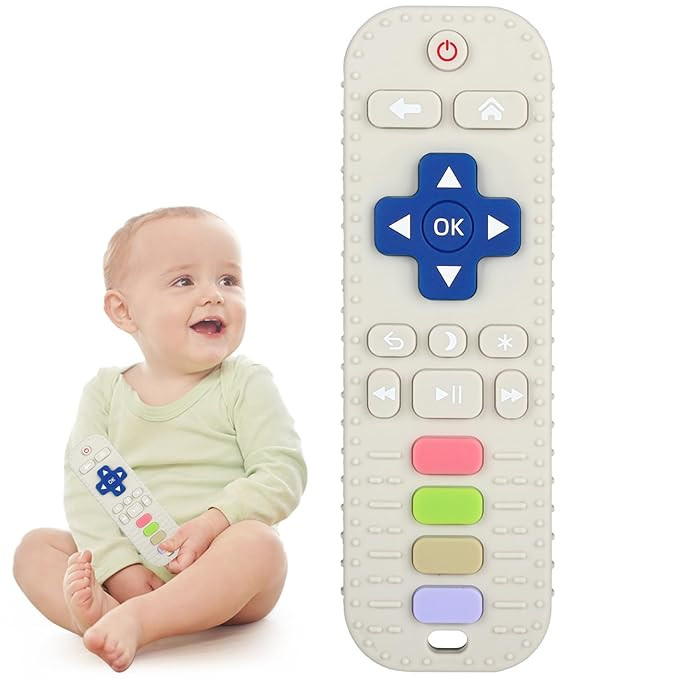 Chuya Silicone Baby Teether Toy TV Remote Control Shape Chew Toy for Babies 3+ Months, Teething R... | Amazon (US)