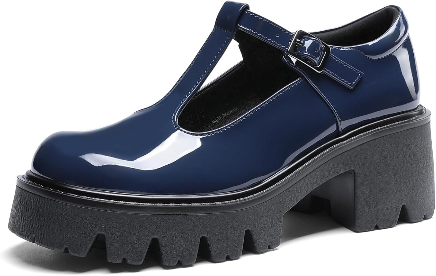 DREAM PAIRS Women's T-Strap Mary Jane Shoes Low Platform Chunky Block Heels Closed Toe Work Pumps... | Amazon (US)