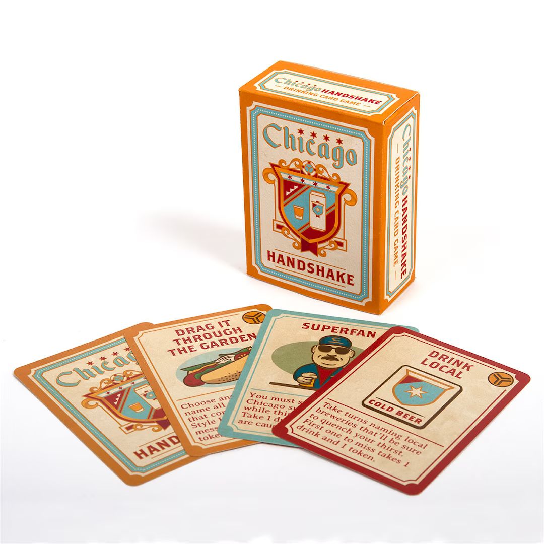 Chicago Handshake Drinking Card Game- Drinking Game, Chicago Card Game, Chicago gift  Designed in... | Etsy (US)