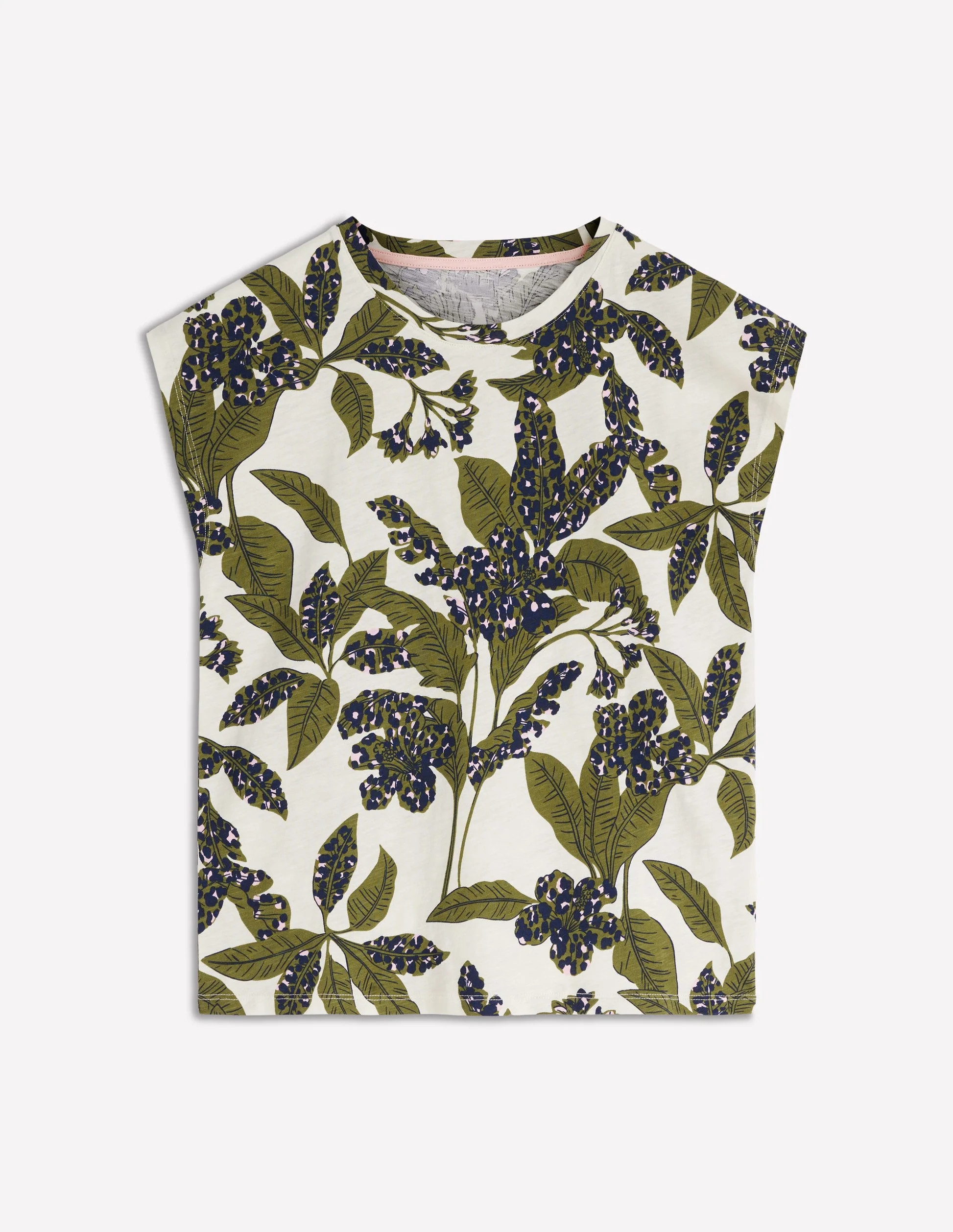 Louisa Slub T-Shirt-Leaf Print | Boden (US)