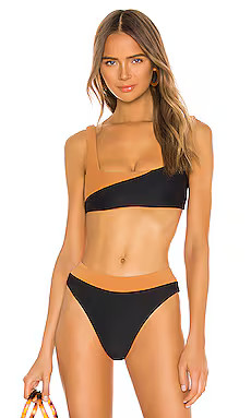 Camila Coelho Santos Top in Black & Camel from Revolve.com | Revolve Clothing (Global)