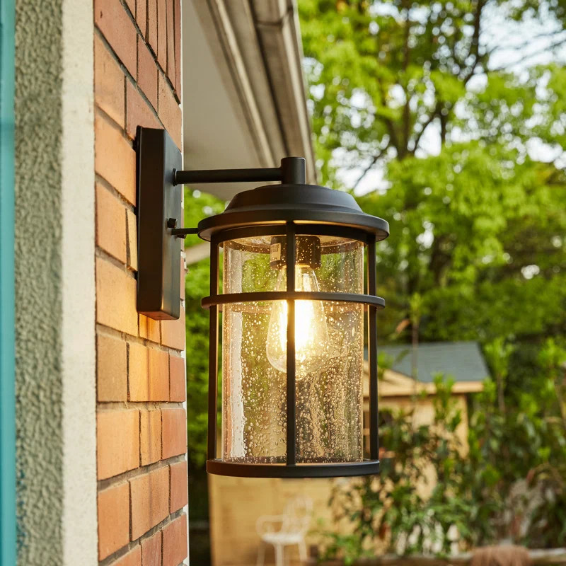 Schlesinger Seeded Glass Outdoor Wall Light | Wayfair North America