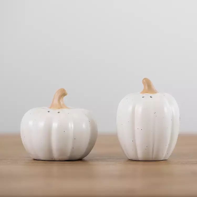 Matte White Pumpkin Salt and Pepper Shaker Set | Kirkland's Home