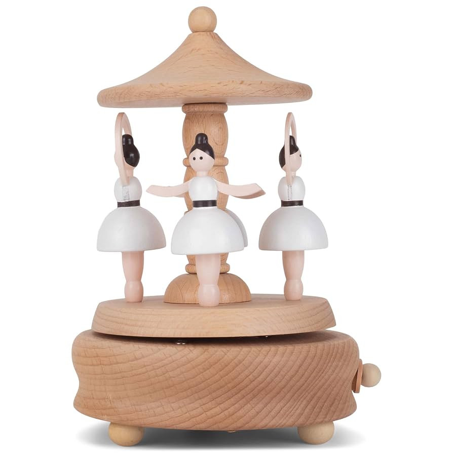 Cottage Garden Dancing Ballerina Woodgrain 6 inch Beech Wind-Up Musical Figurine | Amazon (US)