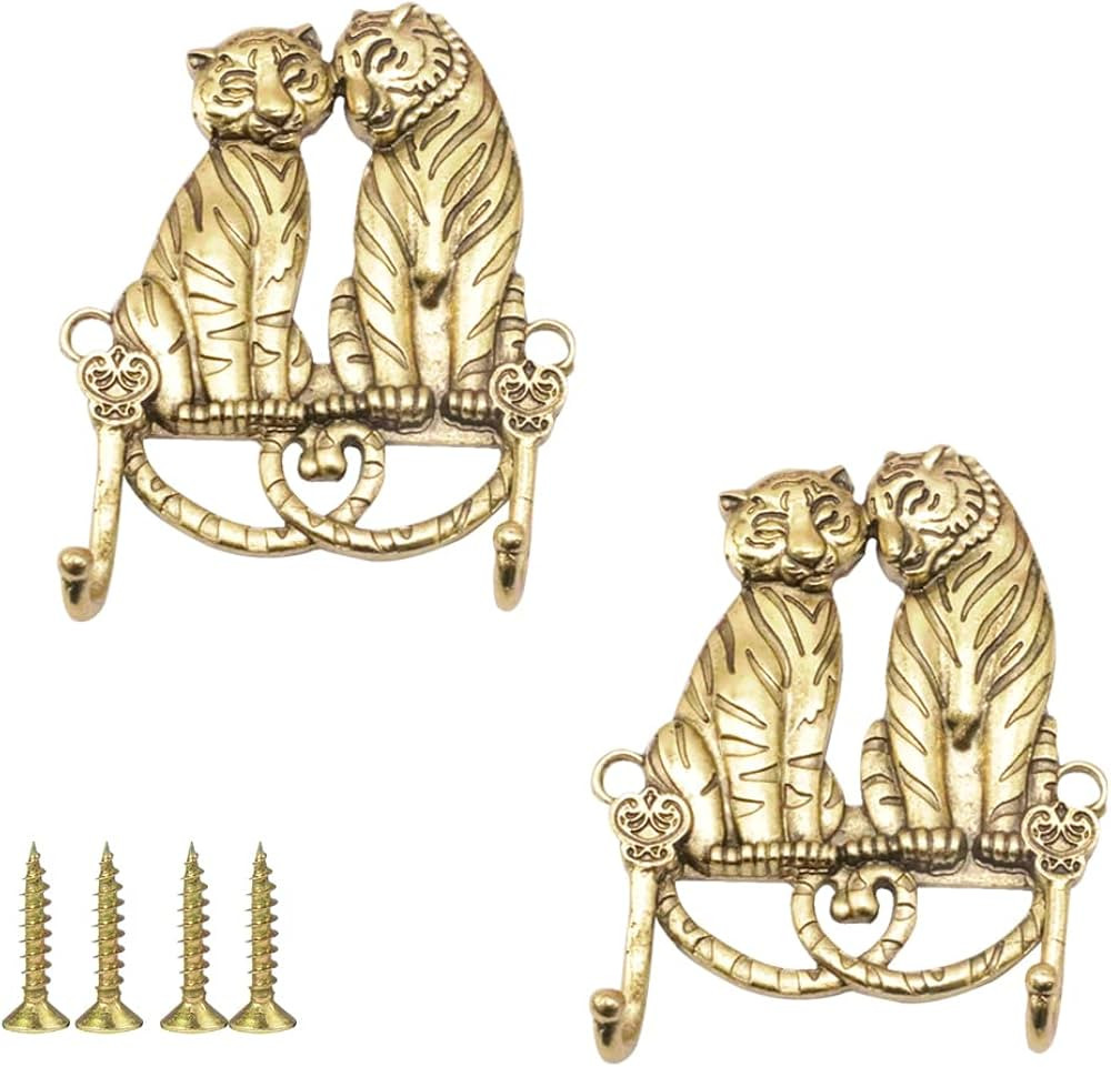 JfwuHap Coat Hooks for Wall, 2Pcs Wall Hooks Decorative Creative Tiger Coat Hooks/Heavy Hook, Hoo... | Amazon (US)