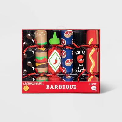 Men's Holiday Cracker BBQ Casual Socks - Red 10-13 | Target