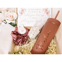 Mauve Bridesmaid Proposal Gift Box Satin Scrunchie Boho Wedding Personalized Custom Bachelorette Bri | Etsy (US)