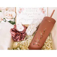 Mauve Bridesmaid Proposal Gift Box Satin Scrunchie Boho Wedding Personalized Custom Bachelorette Bri | Etsy (US)