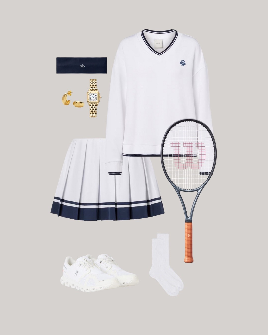 Court classics 🎾: pleated skirt, varsity knit, and sneakers that move with you. Clean, sharp, and ready for every set.

#LTKStyleTip #LTKActive