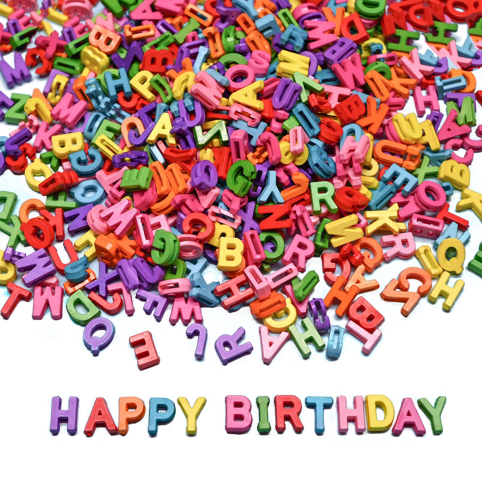 300+ Pieces 9x12mm Big Large Alphabet Letter Beads Charms A-Z Mixed Plastic Shape Loose Bead for ... | Amazon (US)