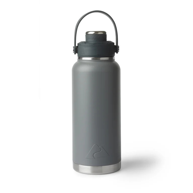 Ozark Trail 32 oz Stainless Steel Insulated Chug Water Bottle, Soothing Gray | Walmart (US)