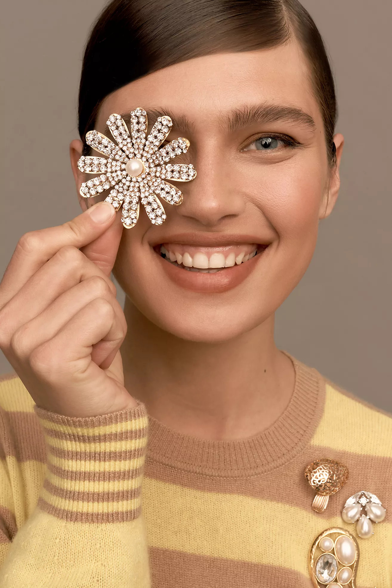 Crystal Flower Brooch | Anthropologie (US)