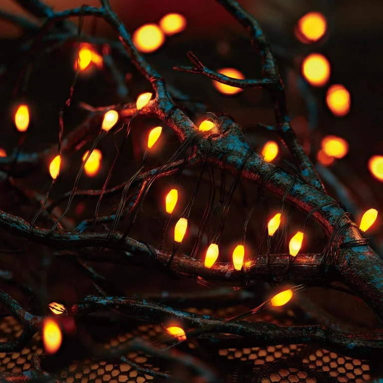 Orange and Purple Lights, 30CT, Color Changing LED Ultra Slim Wire, 8-Function Battery-Operated, ... | Walmart (US)