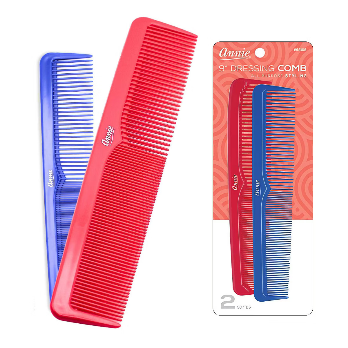 Annie International Dressing Hair Combs - Red and Blue - 2 each | Target