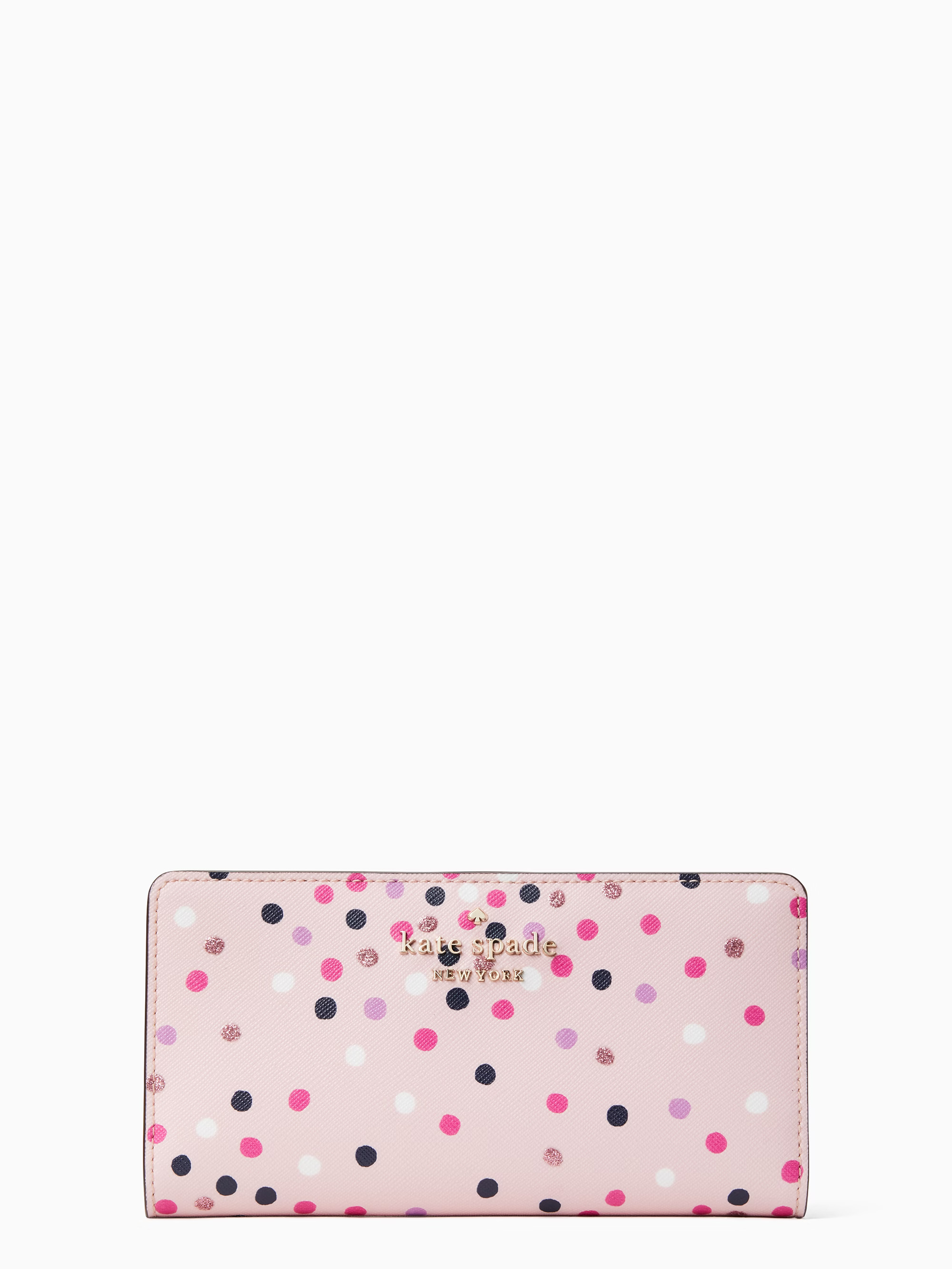 Staci Festive Confetti Large Slim Bifold Wallet | Kate Spade Outlet