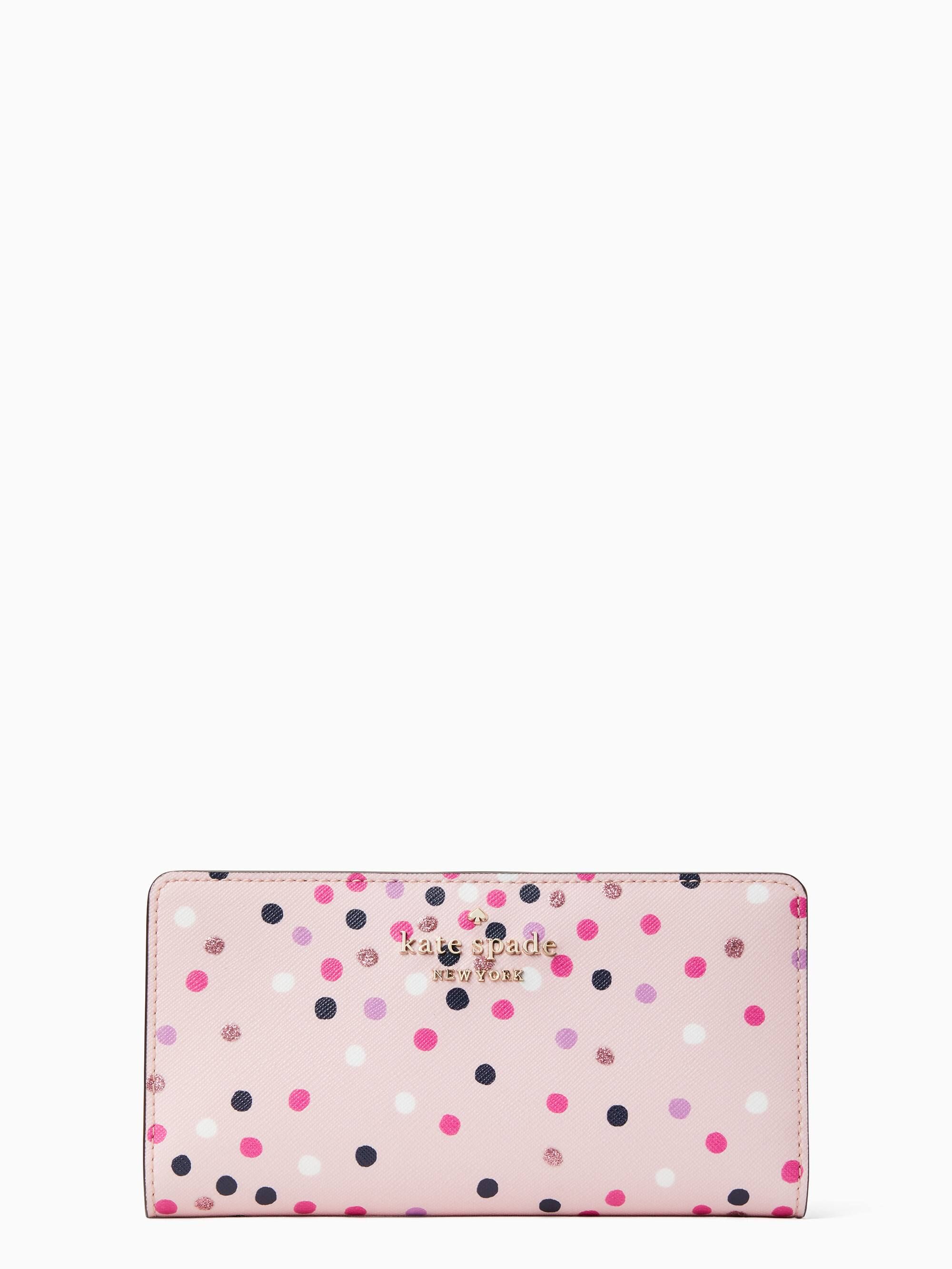 Staci Festive Confetti Large Slim Bifold Wallet | Kate Spade Outlet