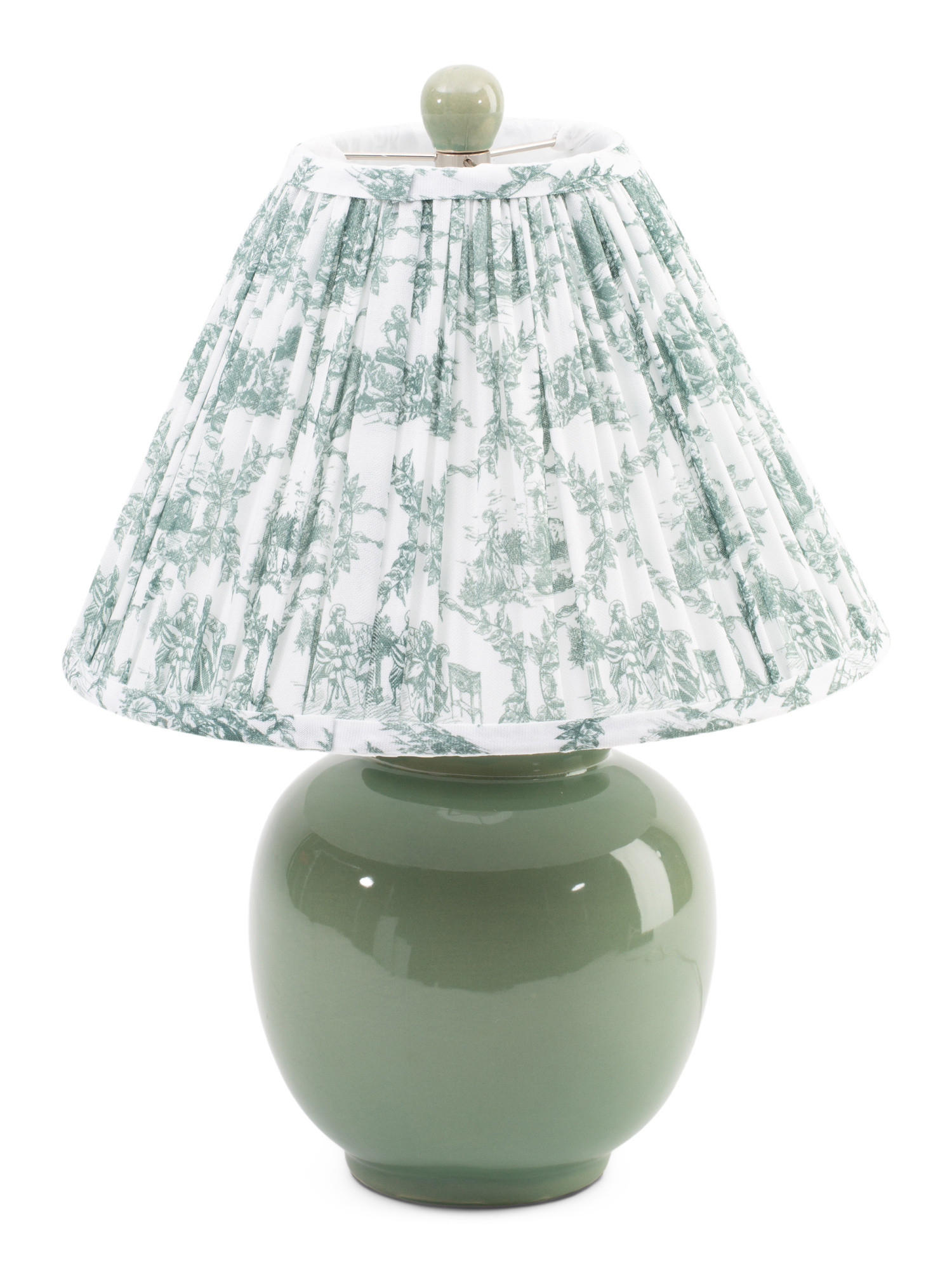 18in Ceramic Orb Table Lamp With Pleated Shade | Bedroom | Marshalls | Marshalls