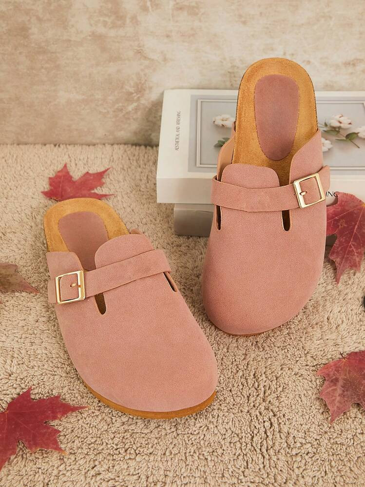 SHUZIA Women's Boston Clog Wide Fit Mauve Slip On Mule Holiday Vacay Vibe For And Summer Shoes Spring Shoes Spring Break Easter Mother's Day Present | SHEIN