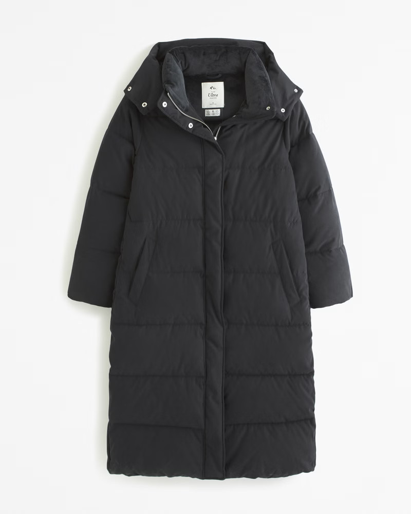 Abercrombie & Fitch Women's Long Ultra Puffer in Black - Size M | Abercrombie & Fitch (US)