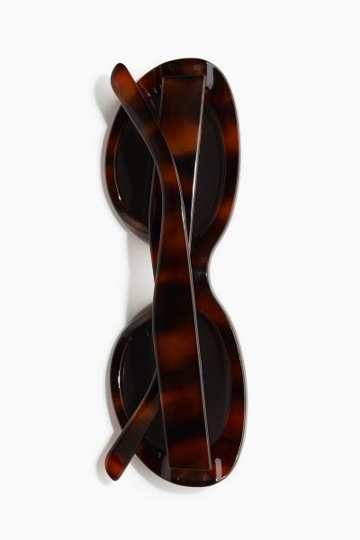 Oval Sunglasses - Brown/tortoiseshell-patterned - Ladies | H&M US | H&M (US + CA)