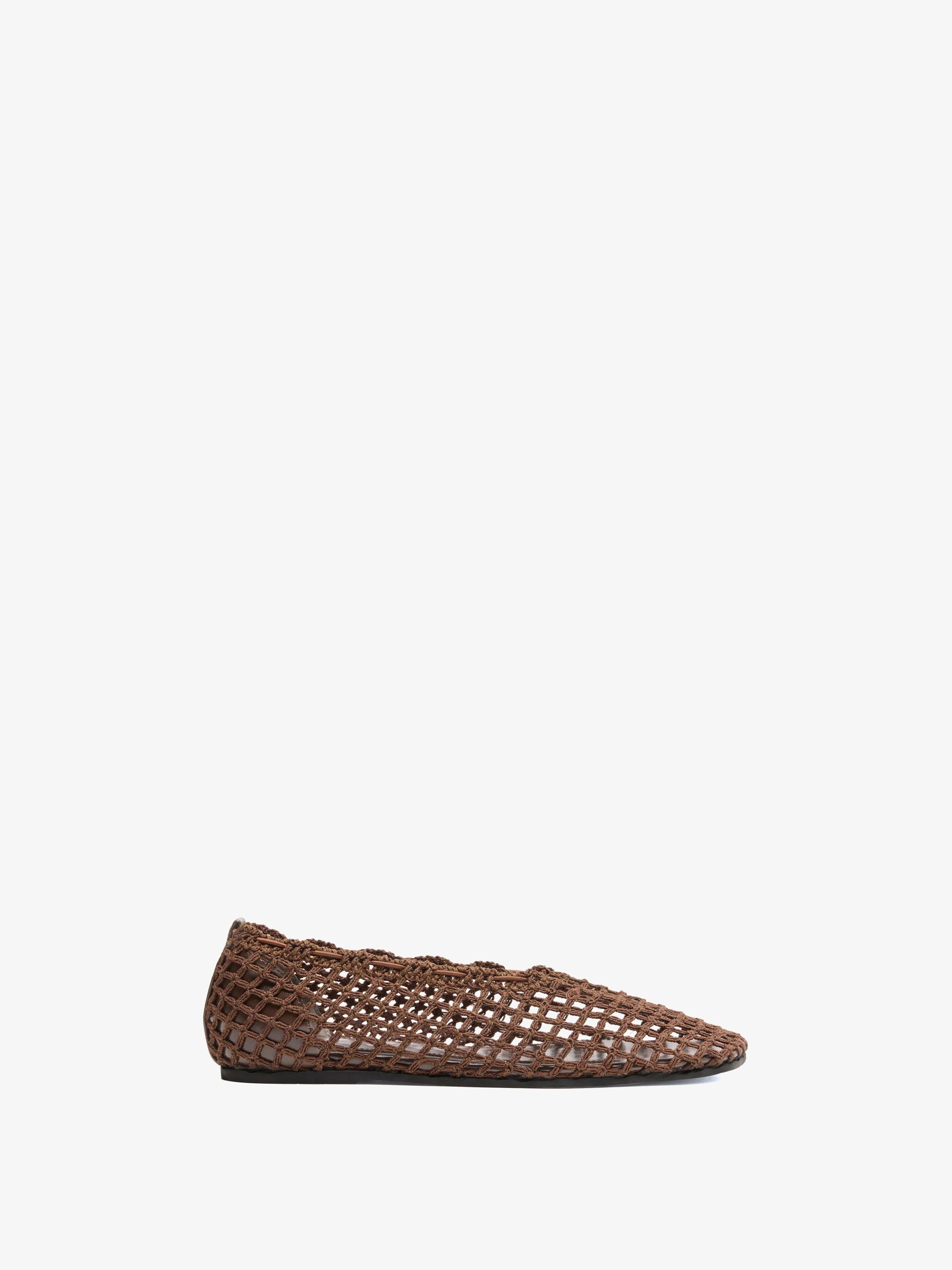 Proenza Schouler Slant Crochet Flat- Mushroom | Proenza Schouler LLC