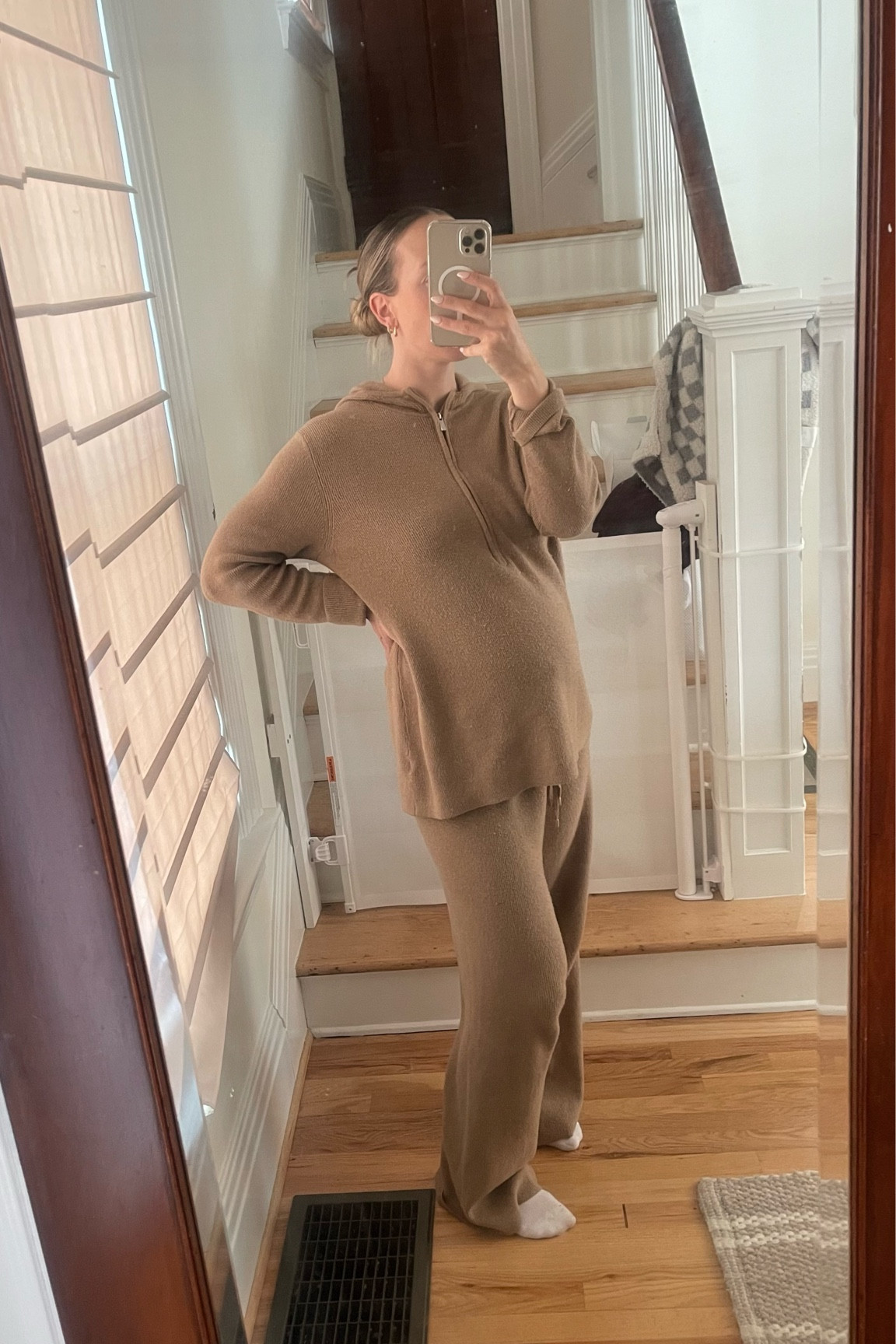 Comfy cozy neutral brown beige sweater set for pregnancy postpartum from Target winter baby fashion style outfit 

#LTKBump