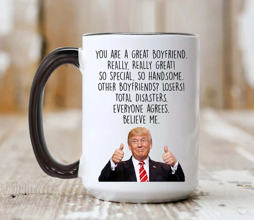 Boyfriend Gifts Funny Trump Mug Valentine Gift for Him - Etsy | Etsy (US)