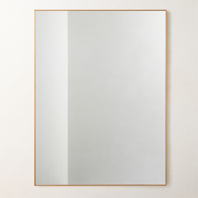 Infinity Rectangular Brass Wall Mirror 36"x48 | CB2