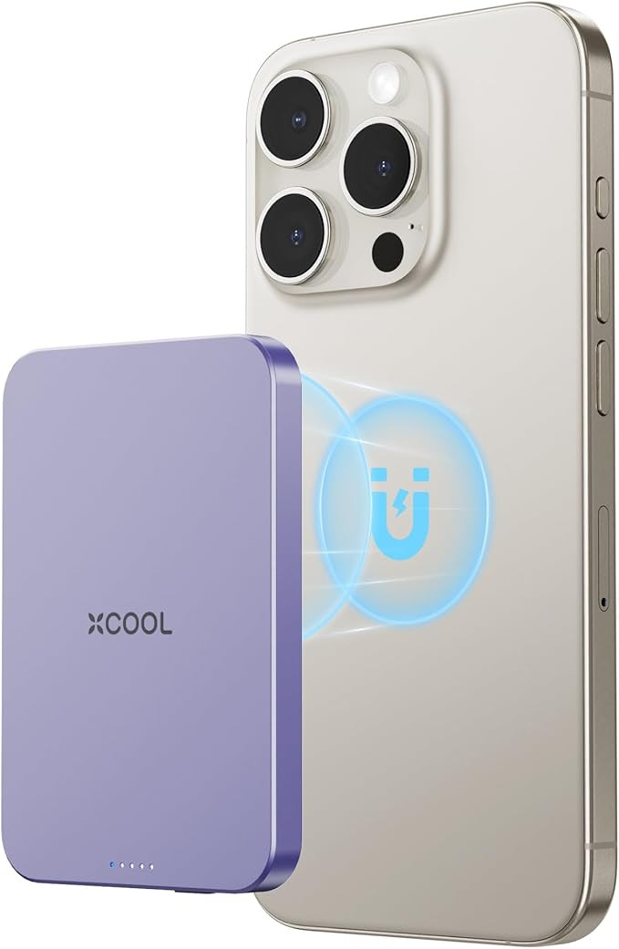 Magnetic Phone Charger, 5000mAh Ultra-Slim Magnetic Power Bank, Magnetic Portable Charger with US... | Amazon (US)