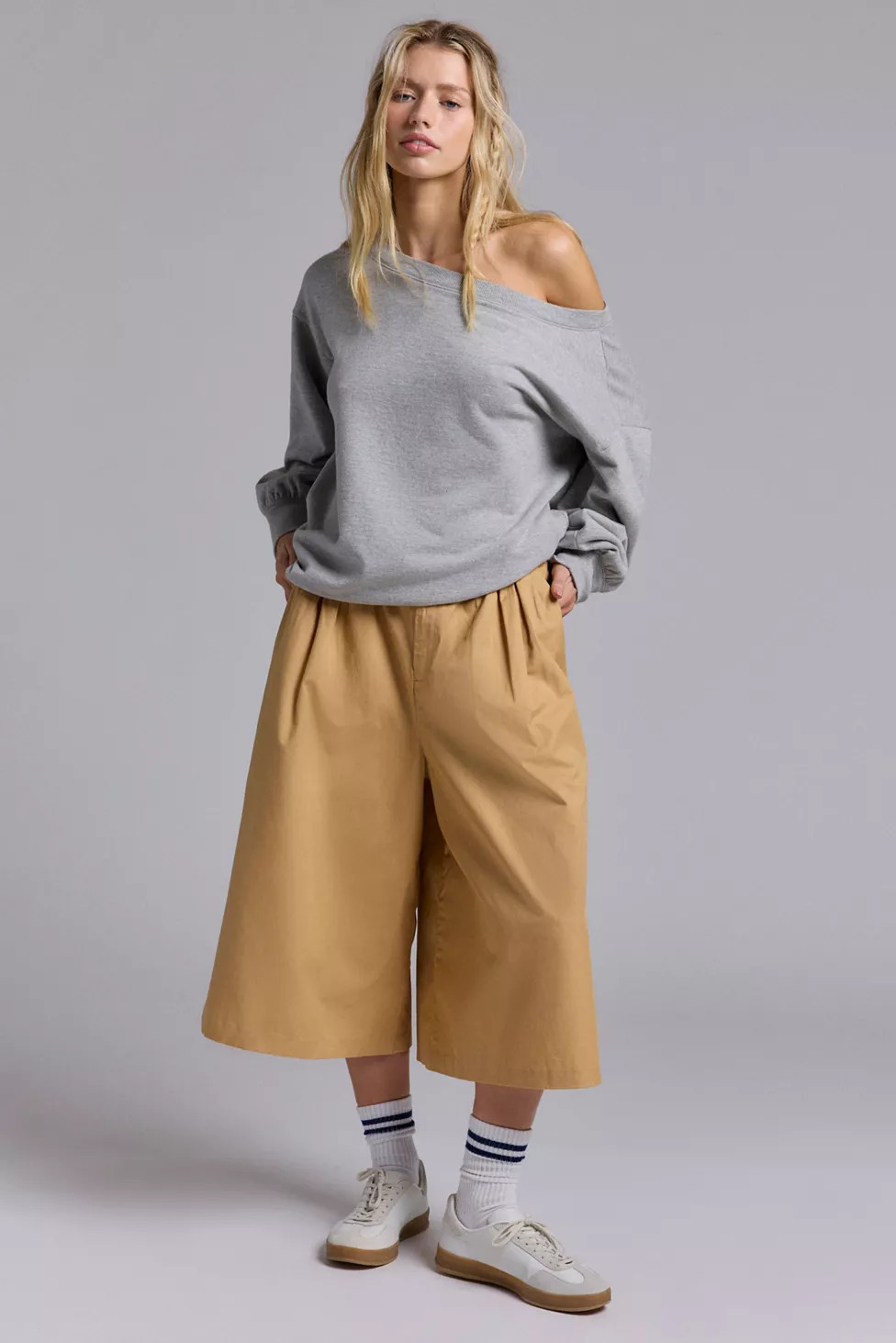 BDG Kari Twill Cropped Culotte Pant | Urban Outfitters (US and RoW)
