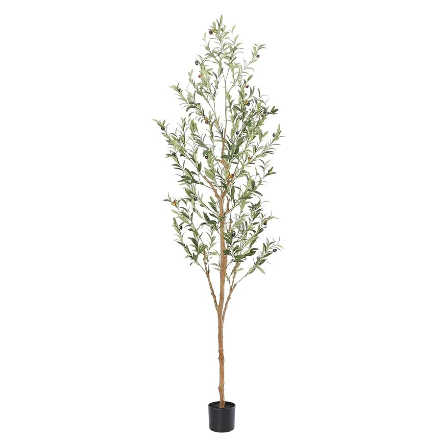Bellacat Faux Olive Tree 7ft，Olive Trees Artificial Indoor with Natural Wood Trunk and Realisti... | Amazon (US)