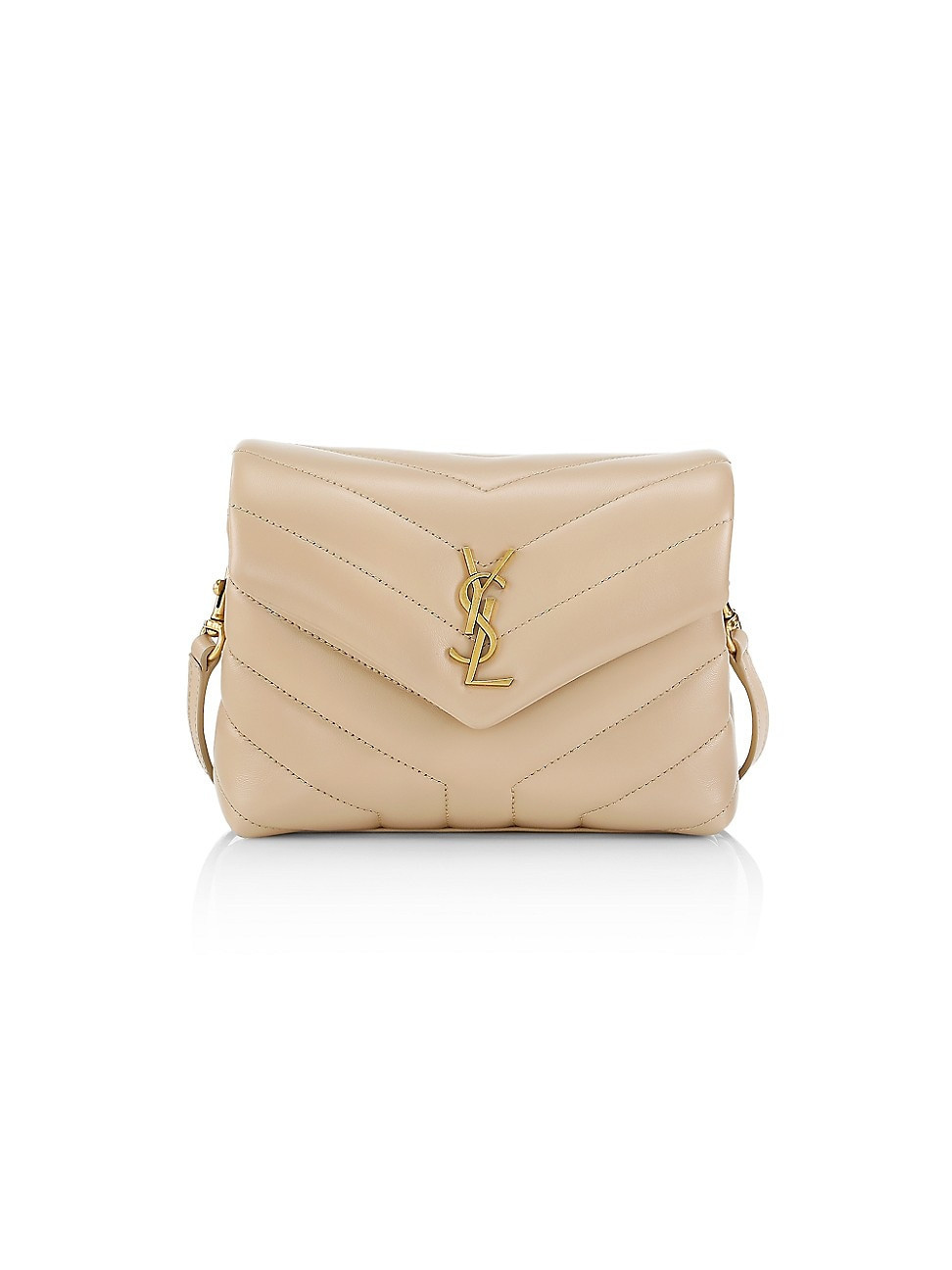 Women's Mini Loulou Matelassé Leather Shoulder Bag - Dark Beige | Saks Fifth Avenue