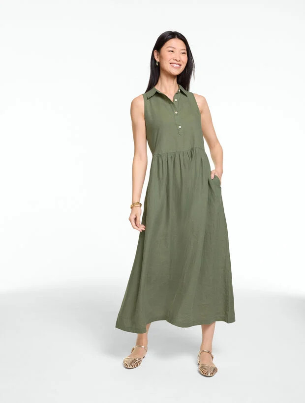 Sleeveless Linen Shirtdress | Talbots