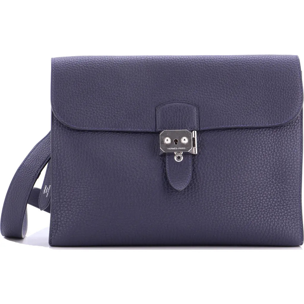 Pre-Owned Hermes Sac a Depeches Messenger Bag Togo 29 in Bleu Nuit at Nordstrom, Size Small | Nordstrom