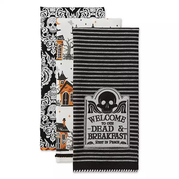 Haunted Halloween Assorted Dishtowels, Set of 3 | Kirkland's Home