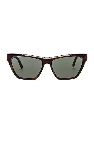 Saint Laurent Feminine Cat Eye Sunglasses in Brown | FWRD 