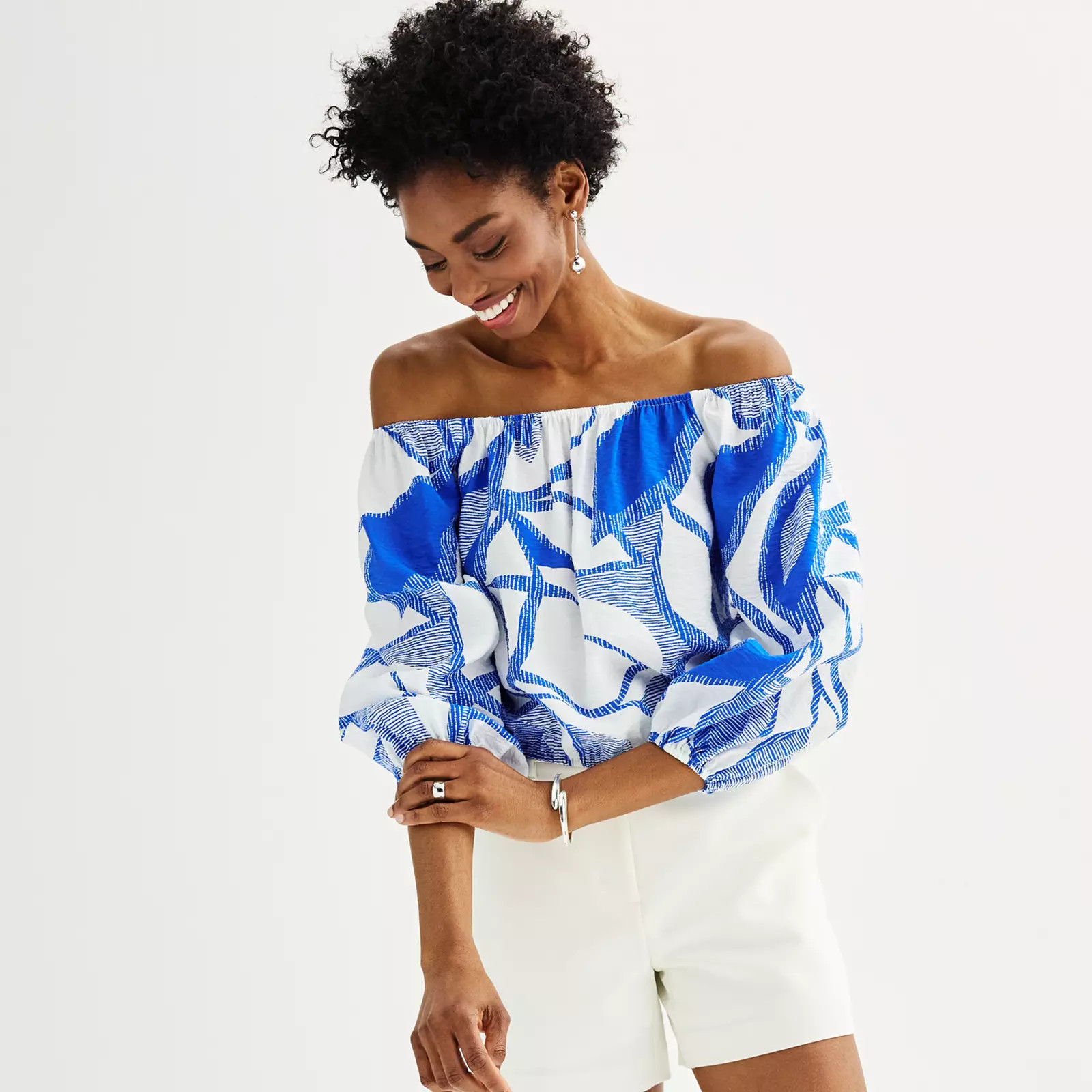 Women's Nine West Bracelet Sleeve Off-The-Shoulder Top | Kohl's