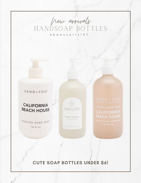 These hand soap bottles are so cute and under $6! Great to add to a gift set also for gifting 

#LTKsalealert #LTKfindsunder50 #LTKhome