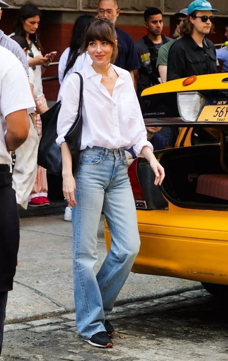 Dakota Johnson’s effortlessly chic style in Materialists—neutral billowy button-ups, oversized jeans, classic denim, and luxe leather bag. Shop her minimalist NYC look now. #DakotaJohnsonStyle #MaterialistsOutfits #MinimalistFashion #OldMoneyAesthetic #NYCStreetStyle #LTKStyle

#LTKStyleTip #LTKSaleAlert #LTKWorkwear