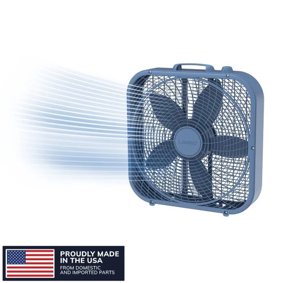 Lasko 20" Cool Colors Classic Box Fan with Weather-Resistant Motor, Portable Cooling Floor or Win... | Walmart (US)