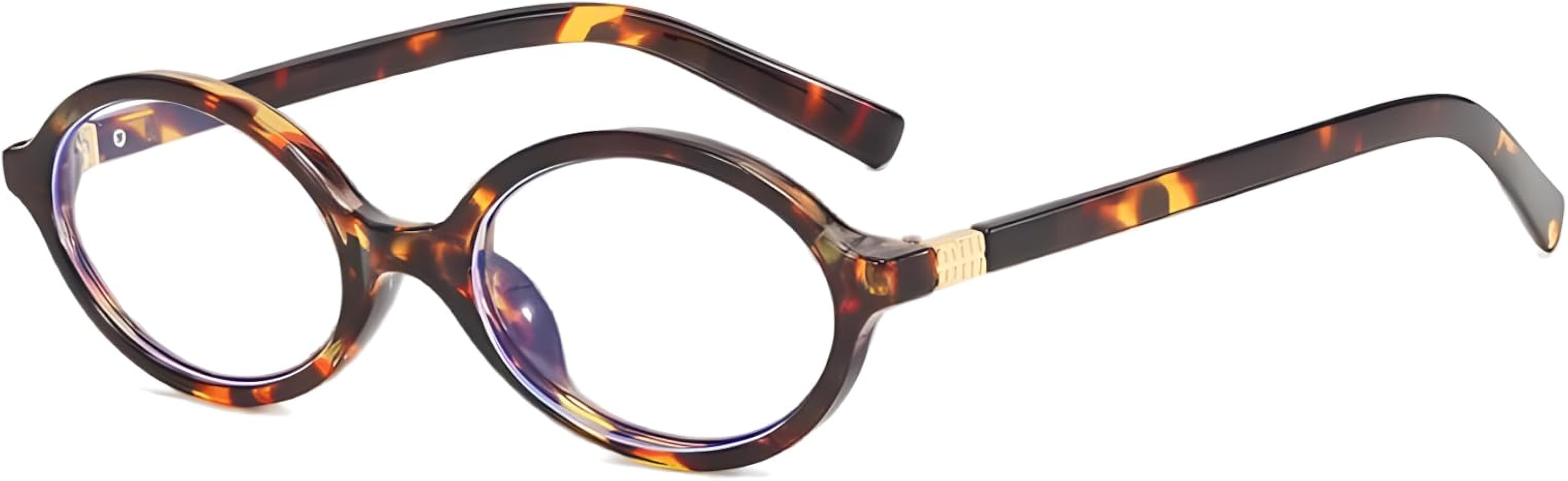 ADE WU Cute Oval Blue Light Glasses for Woman | Amazon (US)