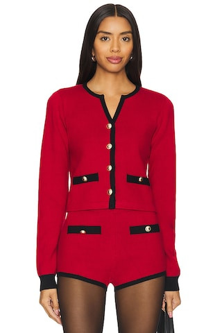 MAJORELLE Arnav Cardigan in Red from Revolve.com | Revolve Clothing (Global)