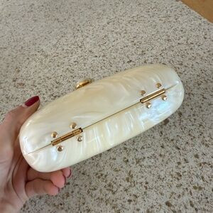 Elegant Cream Clutch with Gold Accent | Poshmark