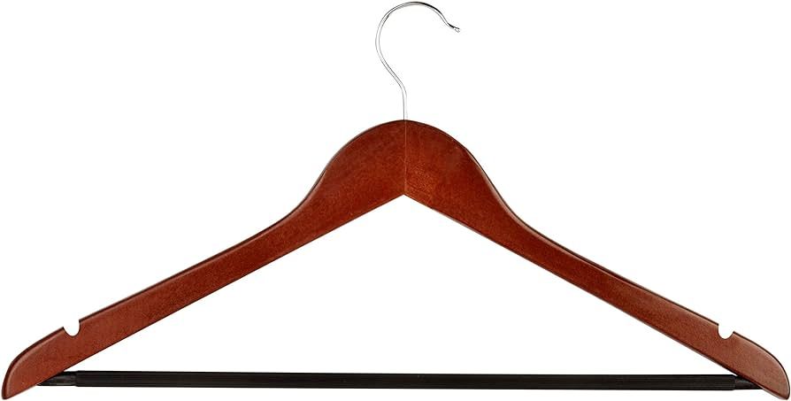 Honey-Can-Do No Slip Wooden Coat Hangers, Cherry Wood, 24-Pack | Amazon (US)