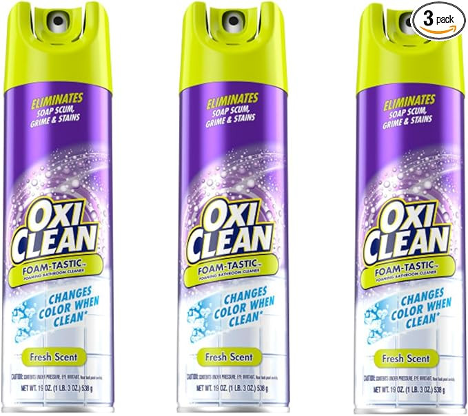Kaboom 57037-35270 19 Oz Foam-Tastic Bathroom Cleaner With Oxi Clean (3 Pack) | Amazon (US)