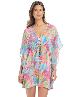 Bleu by Rod Beattie Women's Bellissimo Printed Cover-Up Swim Caftan - Macy's | Macy's